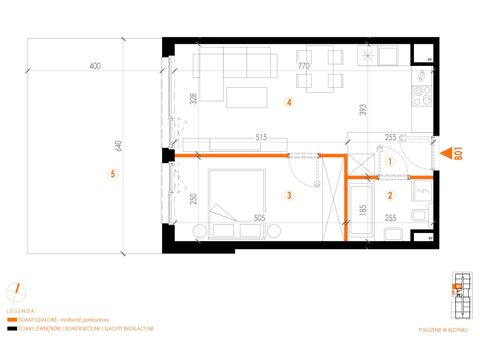 Plan 2 pok. 43m²