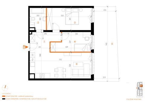 Plan 3 pok. 64m²