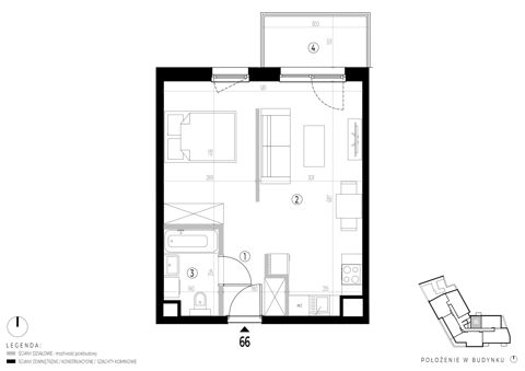 Plan 1 pok. 38m²