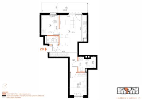 Plan 3 pok. 54m²