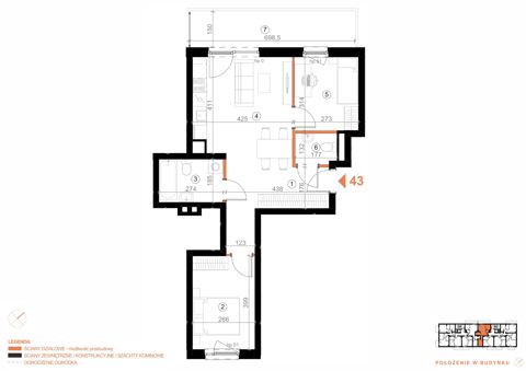 Plan 3 pok. 54m²