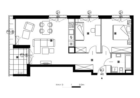 Plan 3 pok. 64m²