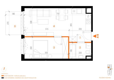 Plan 2 pok. 43m²