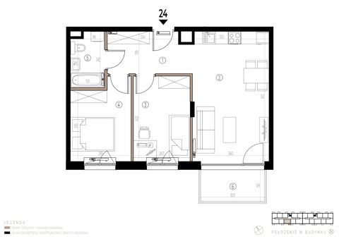 Plan 3 pok. 55m²