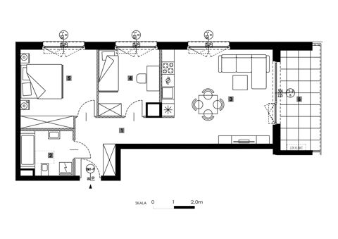Plan 3 pok. 59m²
