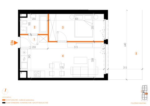 Plan 2 pok. 43m²