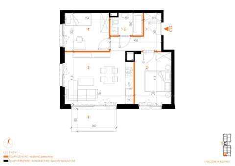 Plan 3 pok. 56m²