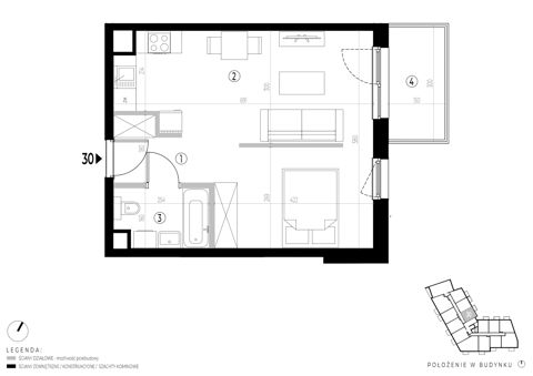 Plan 1 pok. 38m²