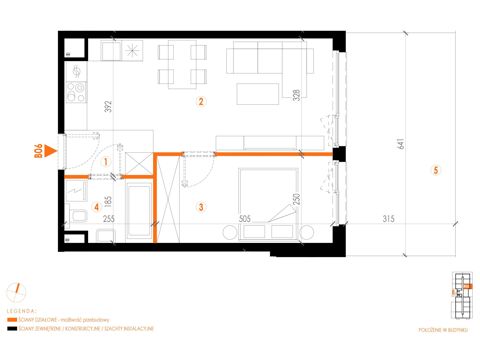 Plan 2 pok. 43m²