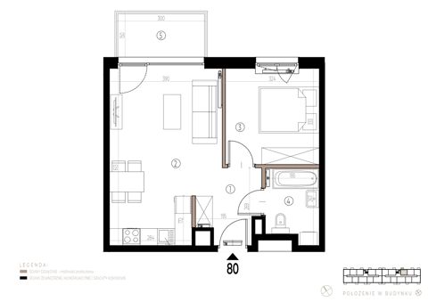 Plan 2 pok. 42m²