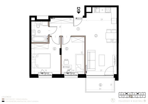 Plan 3 pok. 57m²