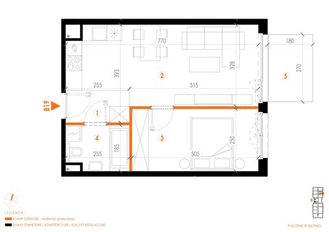 Plan 2 pok. 43m²