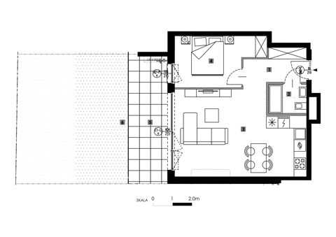 Plan 2 pok. 46m²