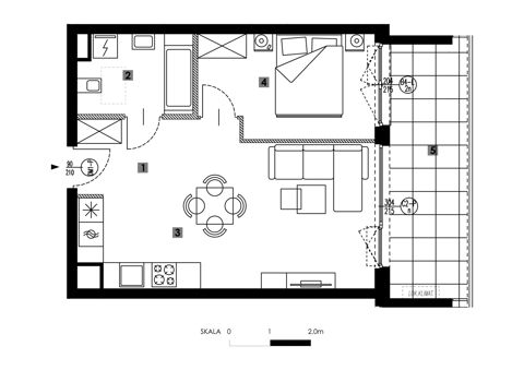 Plan 2 pok. 44m²