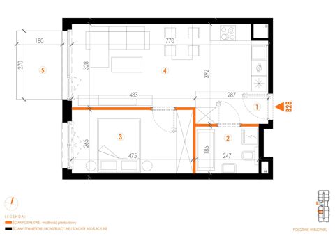 Plan 2 pok. 43m²