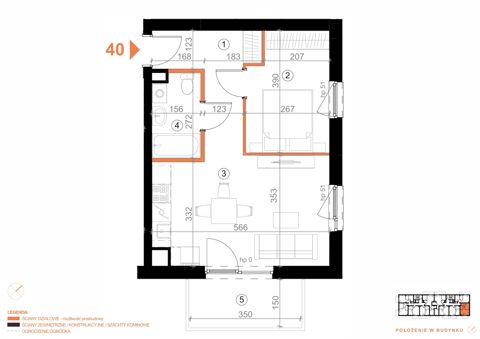 Plan 2 pok. 40m²