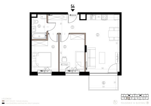 Plan 3 pok. 55m²